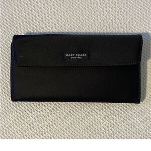 Kate Spade satin black wallet